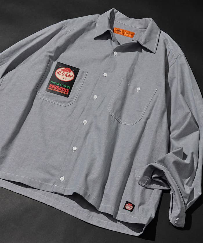 別注 牛津布短版長袖工作襯衫