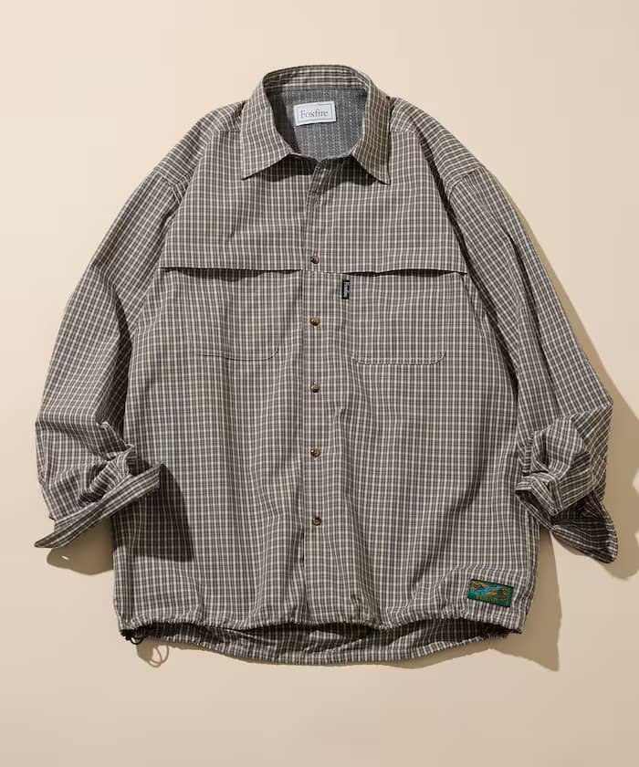 Foxfire × FREAK'S STORE別注 釣魚口袋 長版袖 束繩襯衫