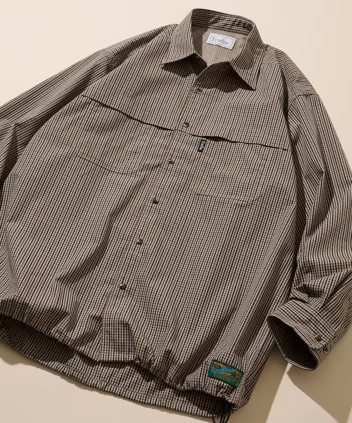 Foxfire × FREAK'S STORE別注 釣魚口袋 長版袖 束繩襯衫