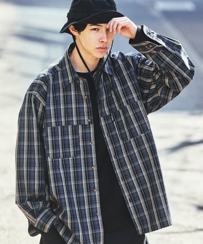 Foxfire × FREAK'S STORE別注 釣魚口袋 長版袖 束繩襯衫