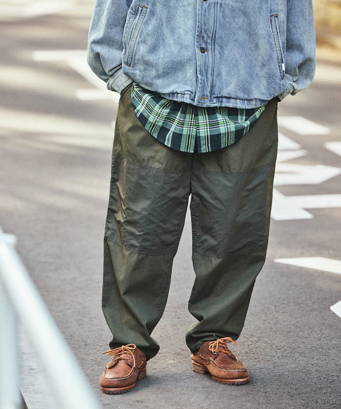 防撕裂布尼龍切替工裝褲子