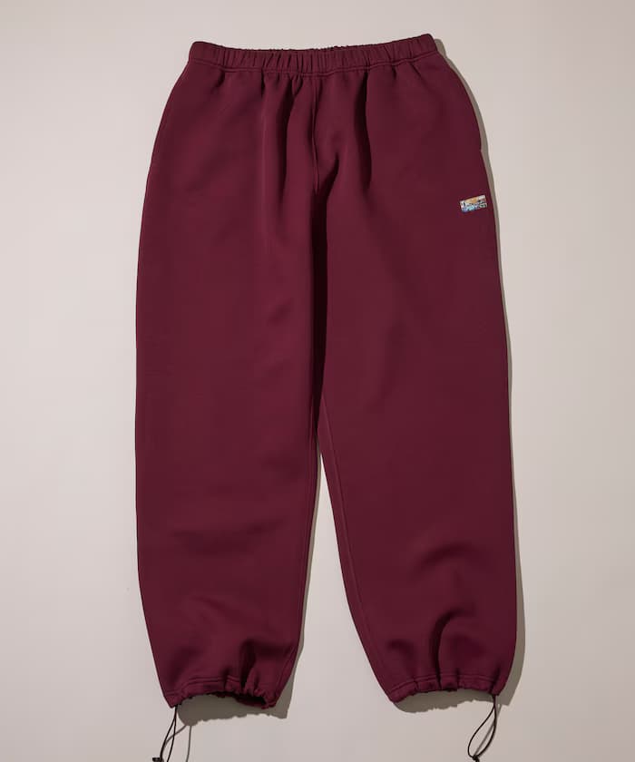 寬版空氣墊丹波布單點LOGO束繩衛衣褲子