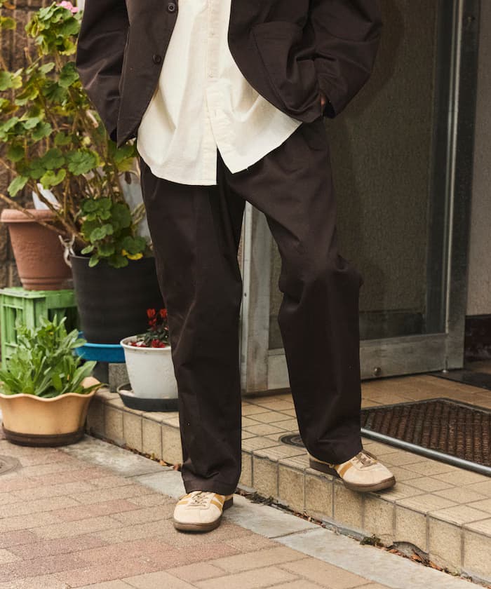 別注 SMU PT-38 SETUP 2TUCK WIDE PANTS