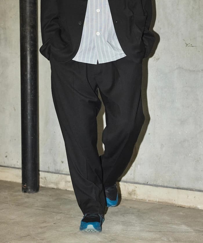 別注 SMU PT-38 SETUP 2TUCK TR 寬版褲子 【適用套裝搭配】