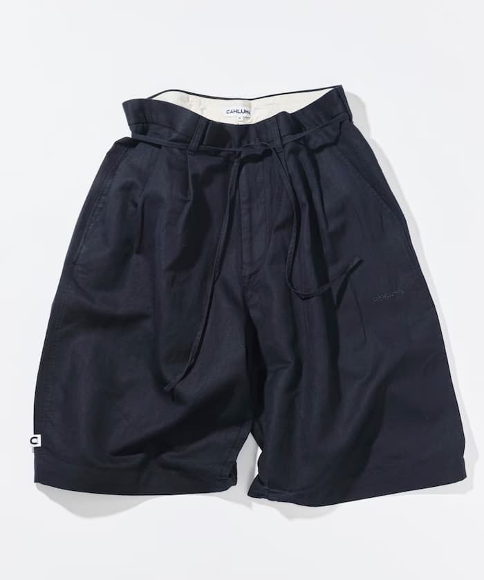 Cotton Linen 2 Tuck Chino Shorts