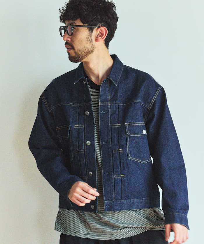 短版丈寬鬆丹寧卡車外套