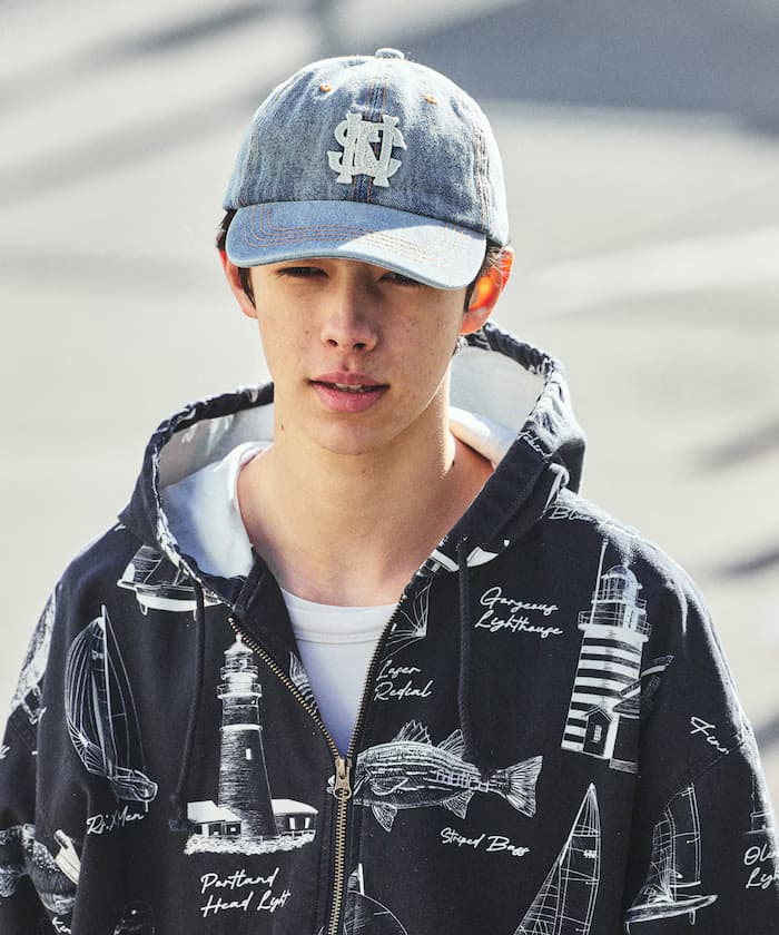 丹寧褪色加工 NSC LOGO 棒球帽