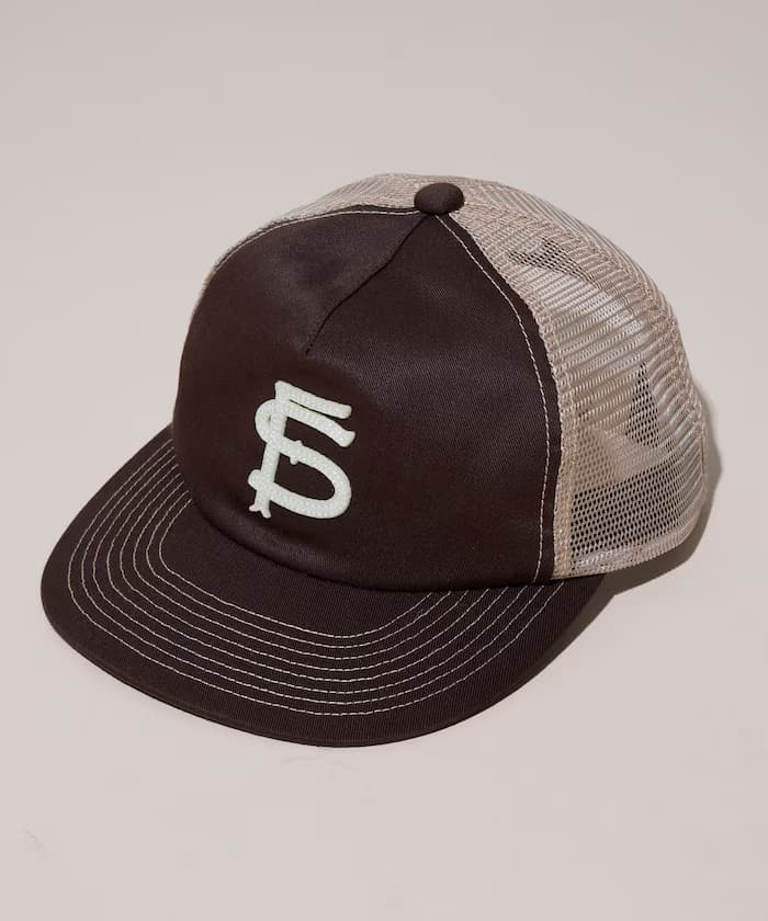 別注毛呢標誌斜紋網眼棒球帽