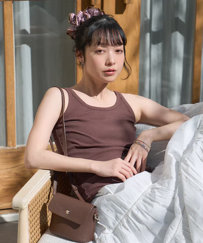 棉質莫代爾肋條背心