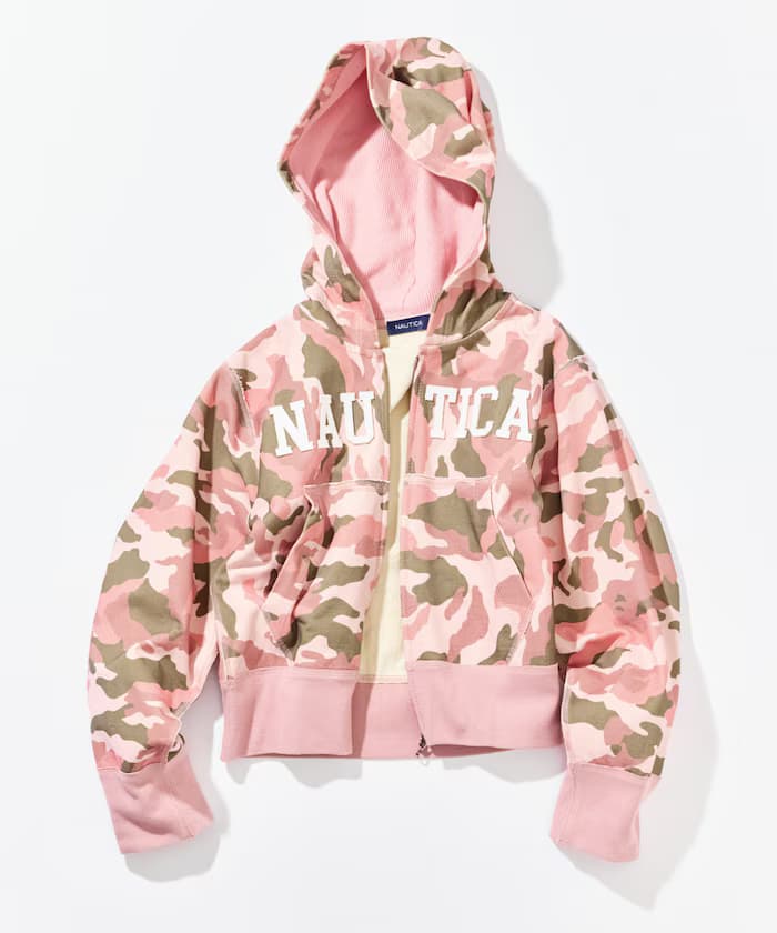 貼布LOGO拉鏈連帽衫