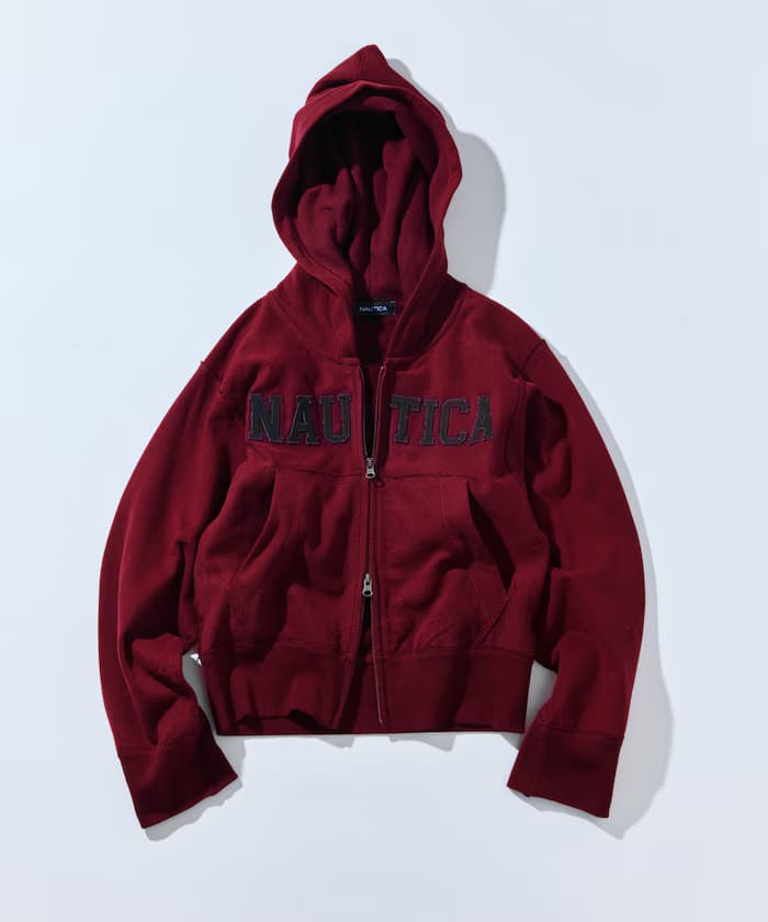 貼布LOGO拉鏈連帽衫