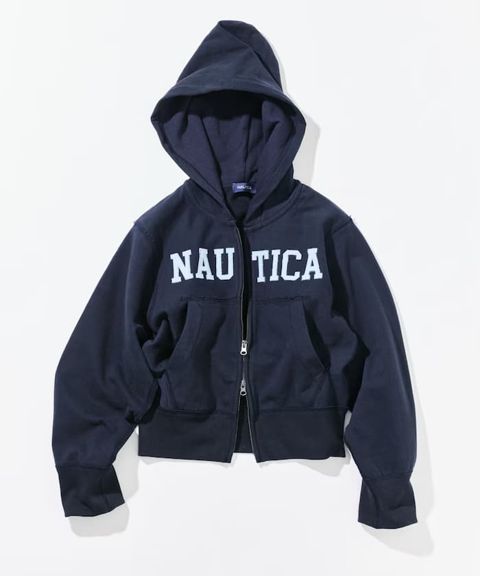 貼布LOGO拉鏈連帽衫