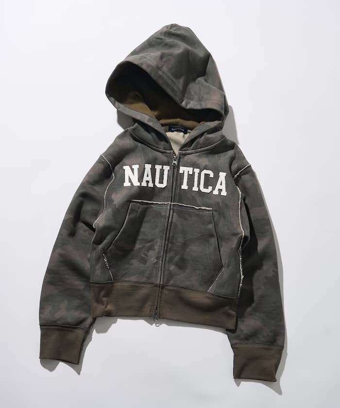 貼布LOGO拉鏈連帽衫