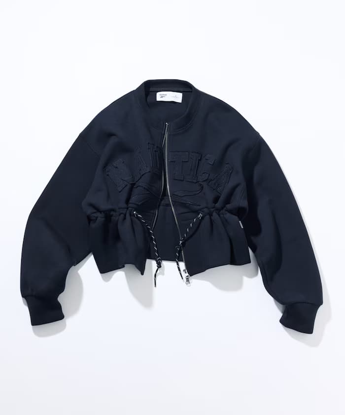 【Exclusive】貼合式面料 腰部束繩拉鏈連帽衫