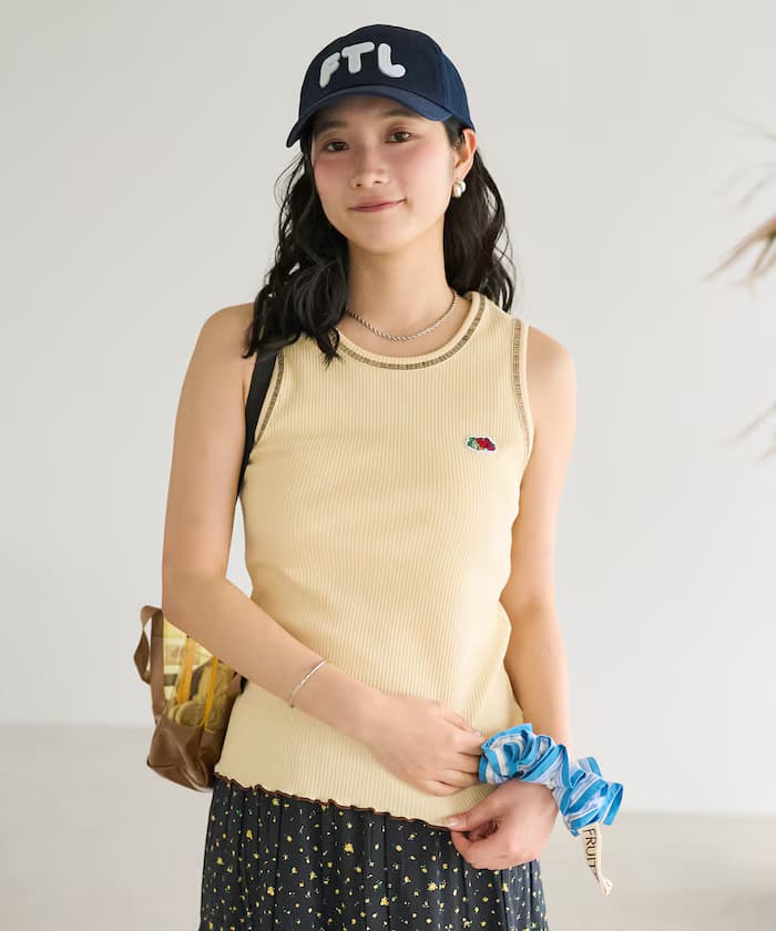 別注配色毛邊羅紋背心