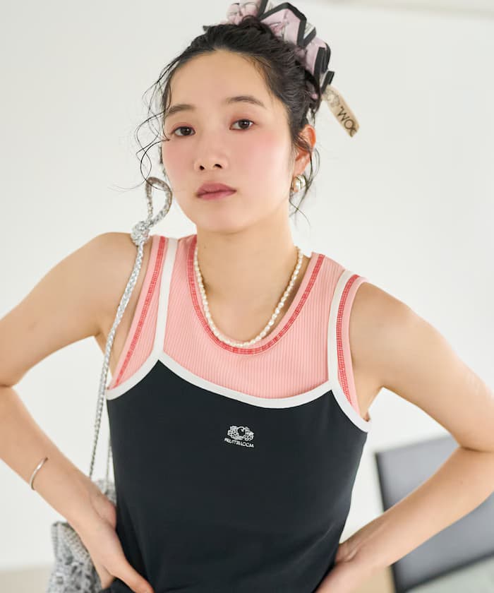 別注配色細肩帶背心