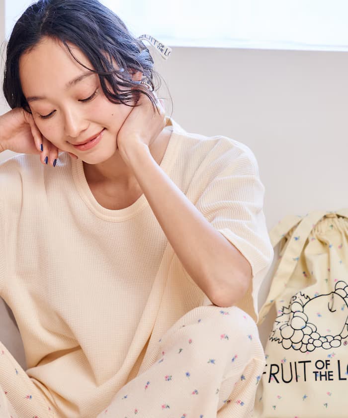 別注素面T恤花卉褲子居家服套組