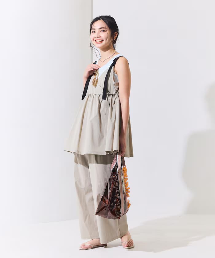 別注 UVカット 交叉綁帶背心套裝