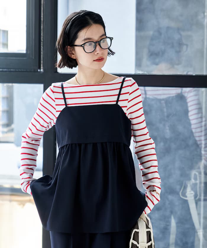 接觸冷感/UV 亞麻觸感背心褲子套裝