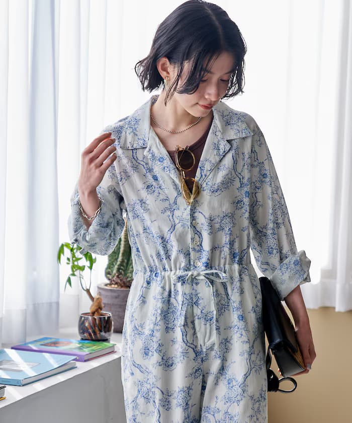 印度開領連身褲裝