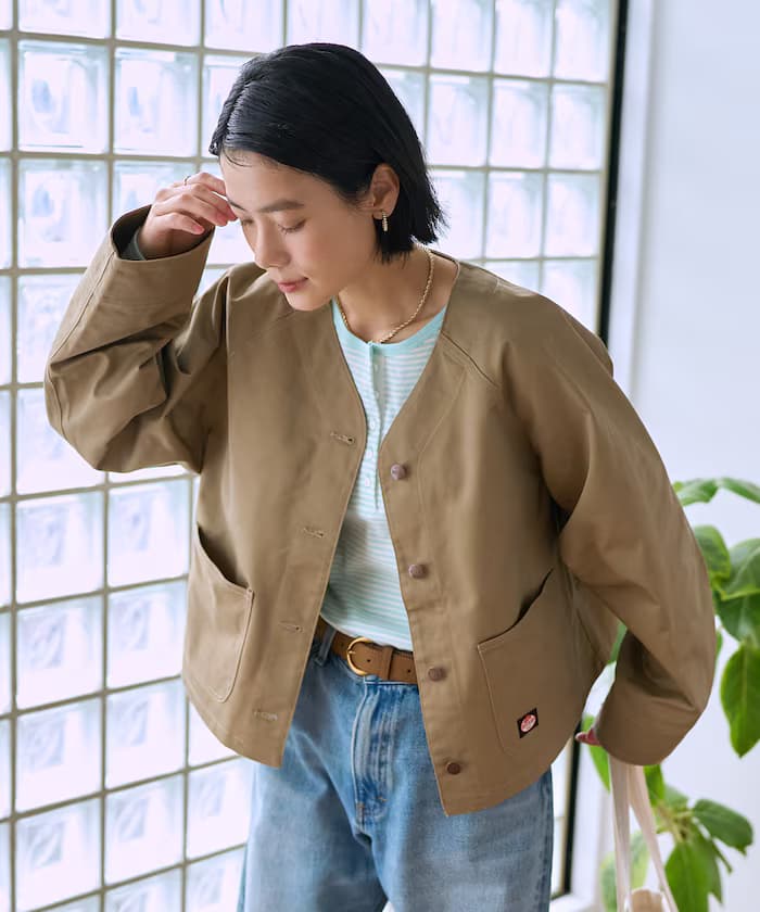 別注 無領V領外套＜套裝對應＞