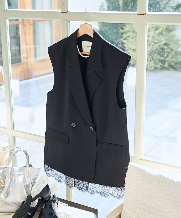 蕾絲付背心＜套裝對應＞/正式場合/典禮