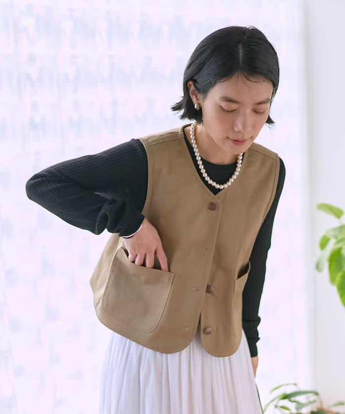 RED KAP × FREAK'S STORE 別注 背部皺褶背心＜套裝對應＞