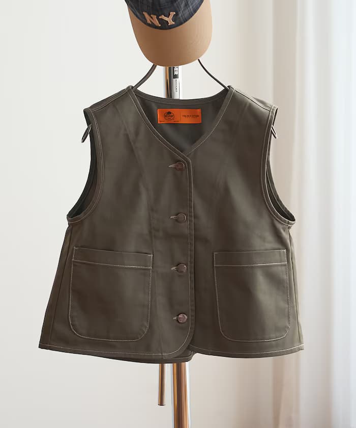 RED KAP × FREAK'S STORE 別注 背部皺褶背心＜套裝對應＞