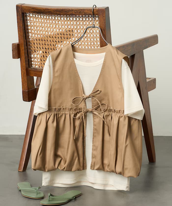 別注蝴蝶結蓬裙背心