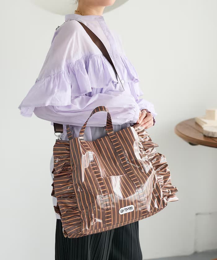 別注 2WAY 條紋 PVC 托特包/A4サイズ托特包