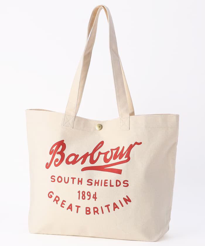barbour script tote bag