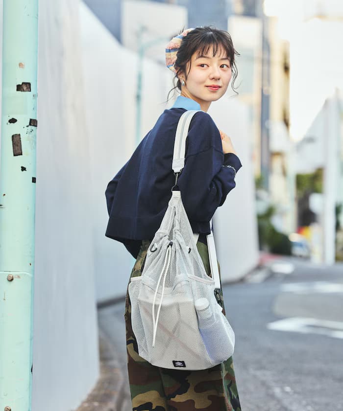 UMBRO別注多功能尼龍繩網眼包包