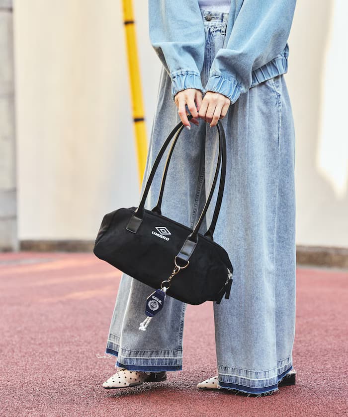 別注麂皮絨波士頓手提包