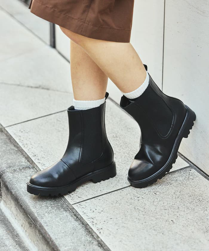 晴雨兼用 側邊鬆緊靴子