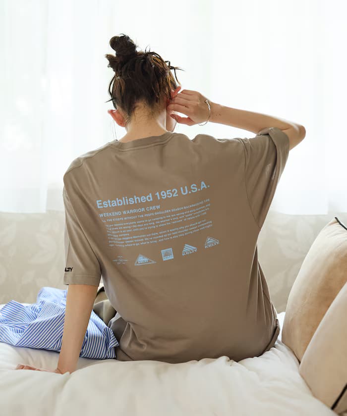 KELTY×FREAK'S STORE 別注寬版歷史標誌背印棉T恤 【限定展開】