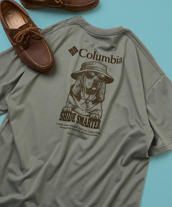 Columbia×FREAK'S STORE 別注 Imperial Park 狗狗圖案背面印花圓領T恤 【限定展開】