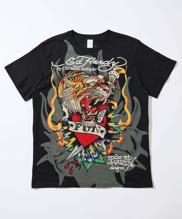CLR RHINESTONE-ED HARDY SS TEE 【限定展開】