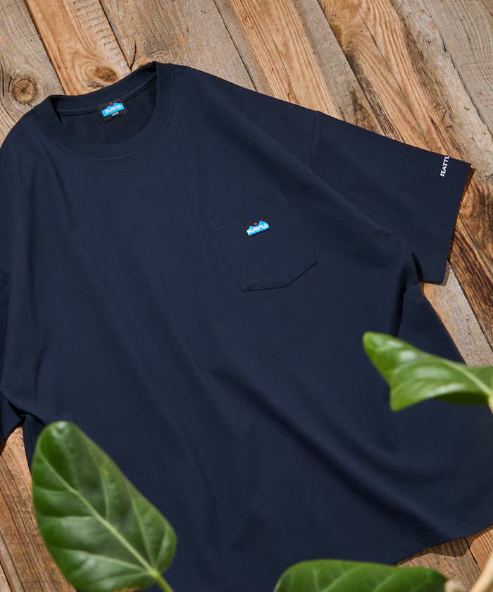 KAVU×FREAK'S STORE 別注 STORATECH 單點刺繡 圓領口袋T恤 【限定展開】