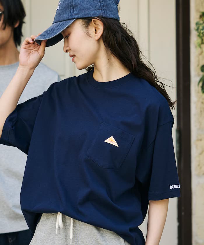 KELTY×FREAK'S STORE/ケルティ 別注 單一織標復古ロゴ 圓領口袋T恤 【限定展開】