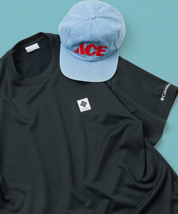 Columbia×FREAK'S STORE/哥倫比亞 別注 帝國公園 圓領 LOGO刺繡短袖T恤 【限定展開】