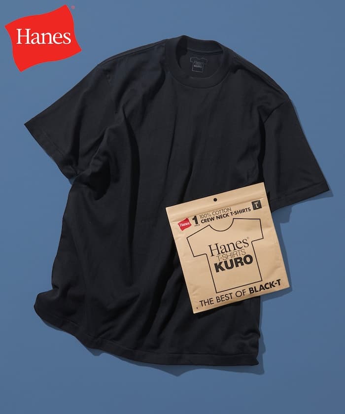 Hanes T-SHIRTS KURO 圓領T恤 【限定展開】