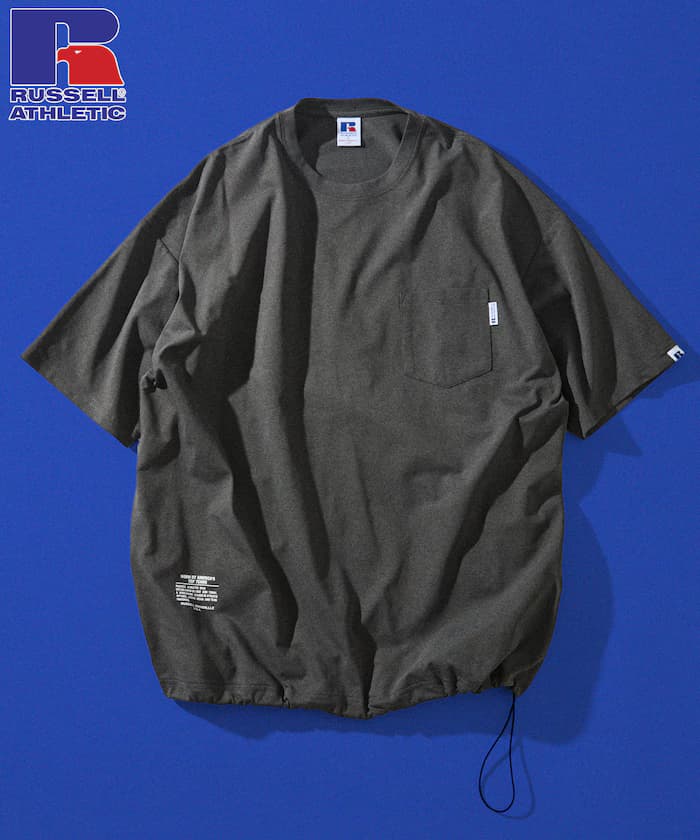 RUSSEL ATHLETIC×FREAK'S STORE 別注 寬版 口袋束繩T恤 / 吸濕速乾 【限定展開】