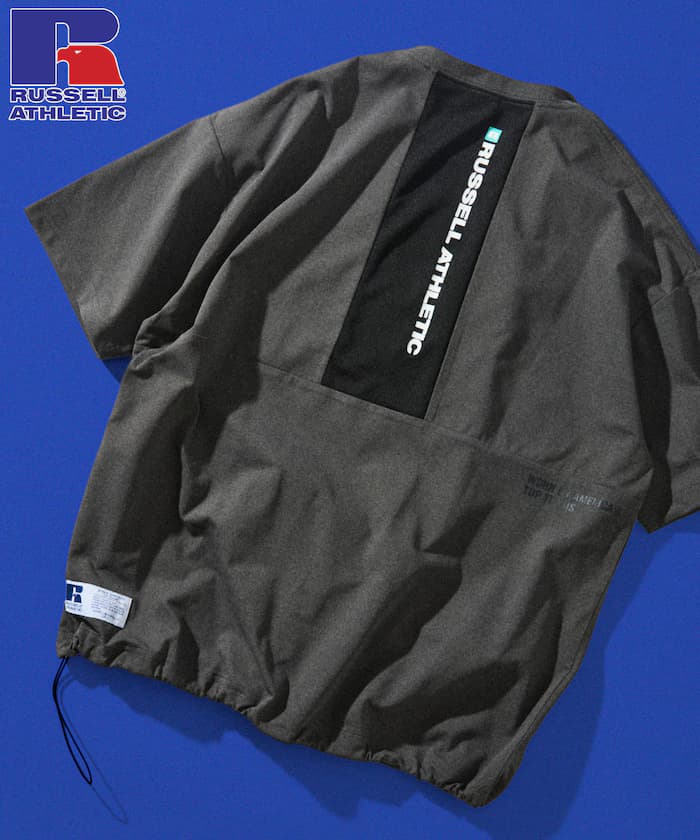 RUSSEL ATHLETIC×FREAK'S STORE 別注 寬版後背切替設計束繩T恤 【限定展開】