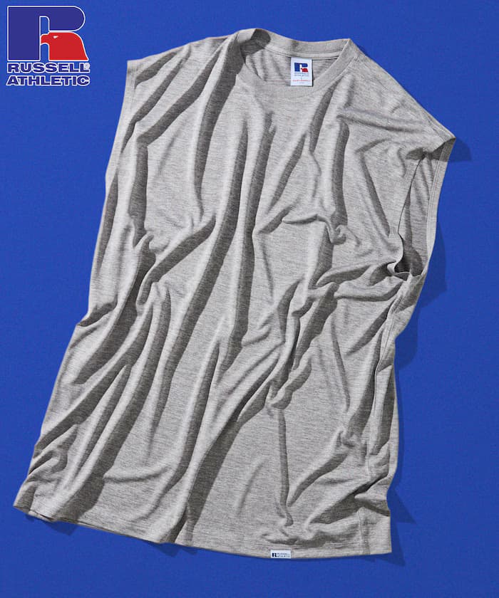RUSSEL ATHLETIC×FREAK'S STORE 別注 Dri-Power 無袖T恤/吸濕速乾/消臭 【限定展開】
