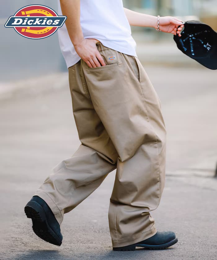 Dickies×FREAK'S STORE 別注寬版桶形褲工作褲 【限定展開】