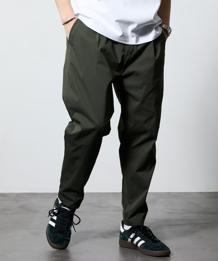 Easy Care Fabric 修身錐形鬆緩褲子/吸水速乾/UVカット 【限定展開】