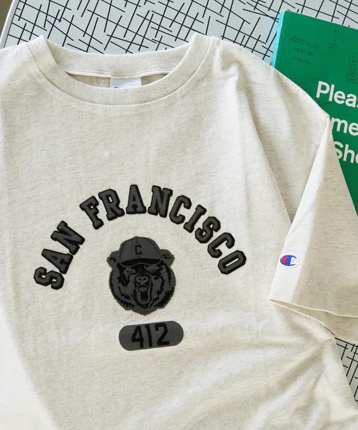 Champion × FREAK'S STORE 別注絨毛印花標誌半袖T恤【限定展開】