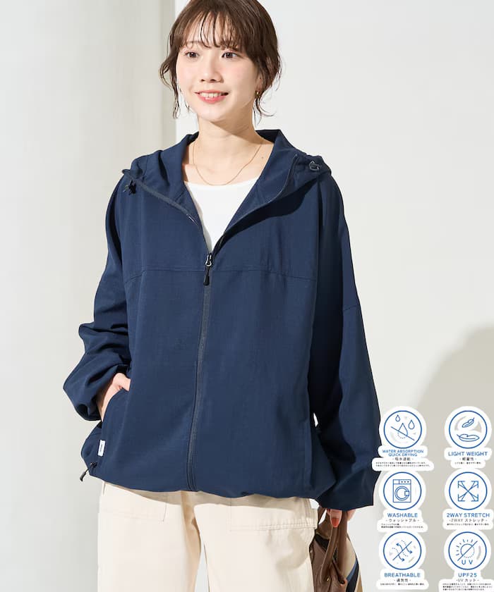 AiRide拉鏈連帽衫(撥水・UVカット・接觸冷感・吸水速乾・彈性)【限定展開】