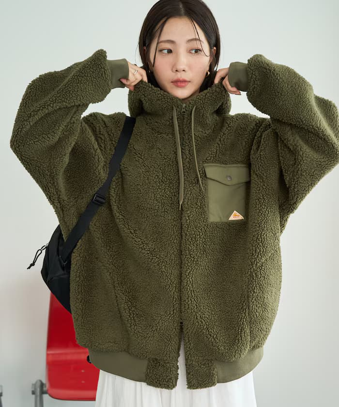 KELTY × FREAK'S STORE 別注羊毛絨連帽中長大衣【限定展開】