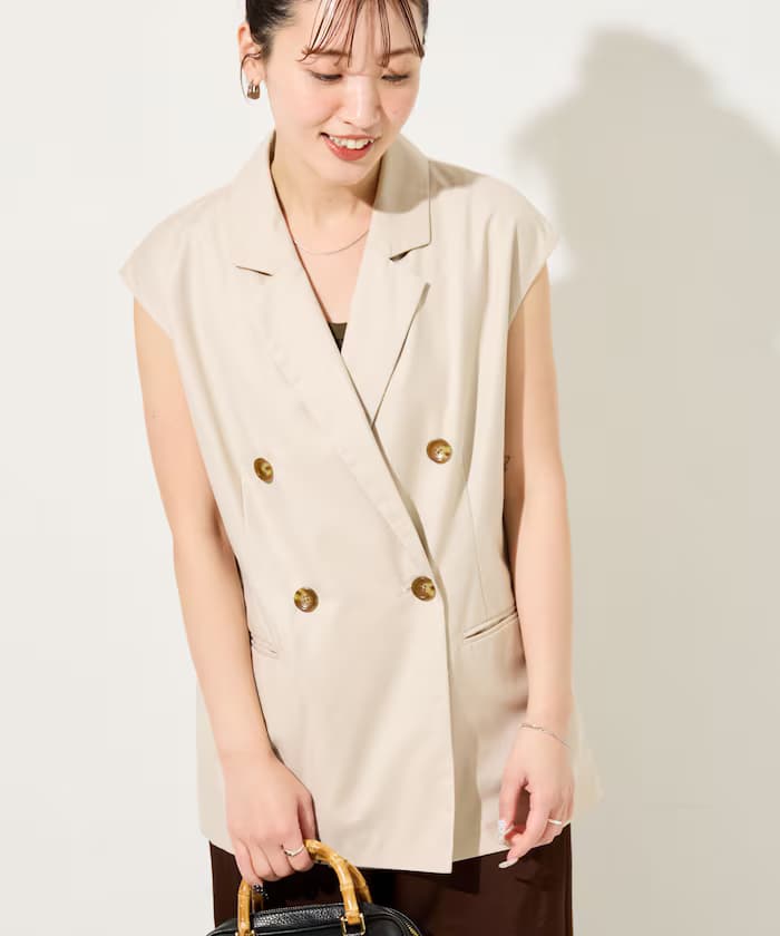 TR雙排釦背心(套裝對應)【限定展開】